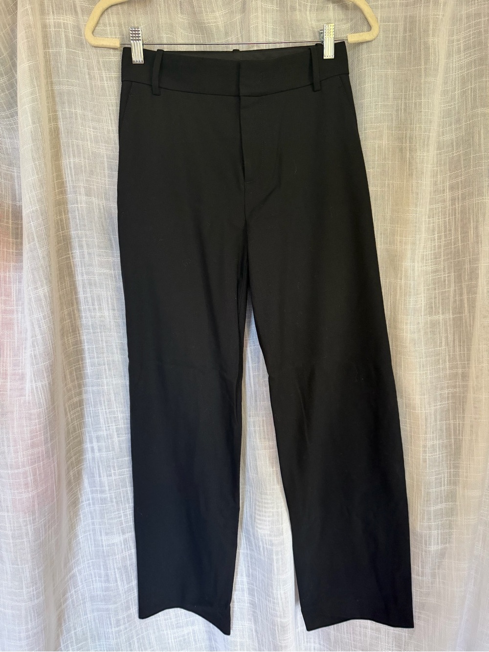 Vince Black Straight-Leg Dress Pants